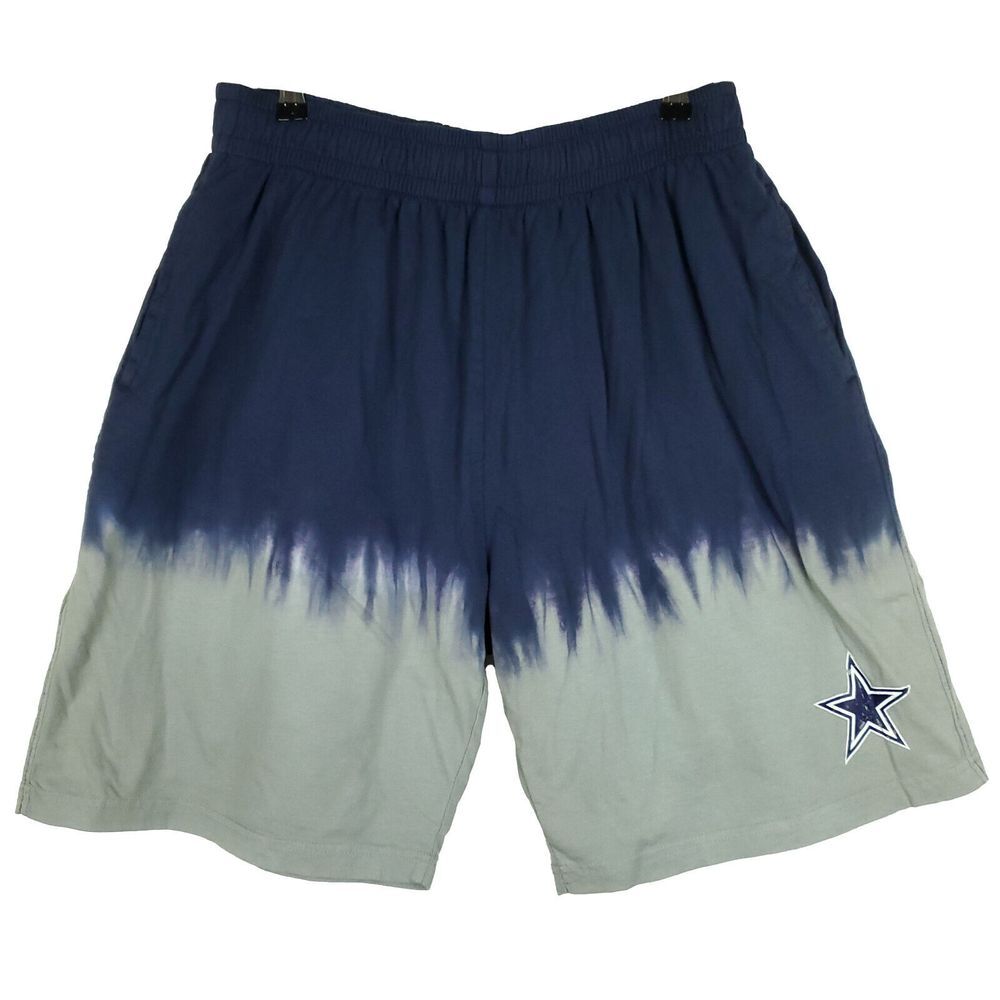 Dallas Cowboys Mitchell & Ness NFL L Large Shorts Navy Gray Dip Dyed Cotton NWT